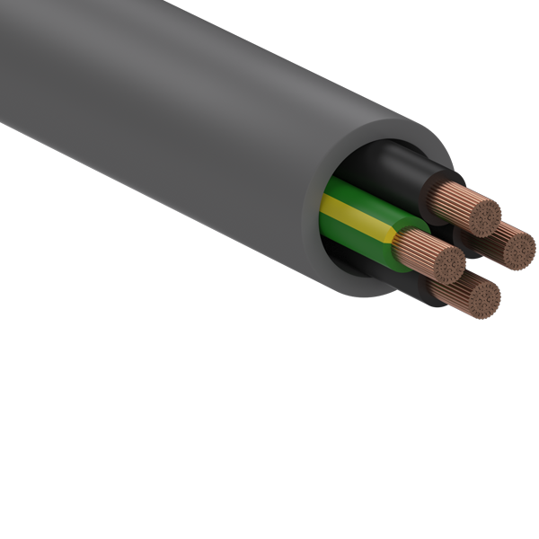 Flexible Control Cable 3C+E 1.0mm V75 300/500V Grey - Eltech