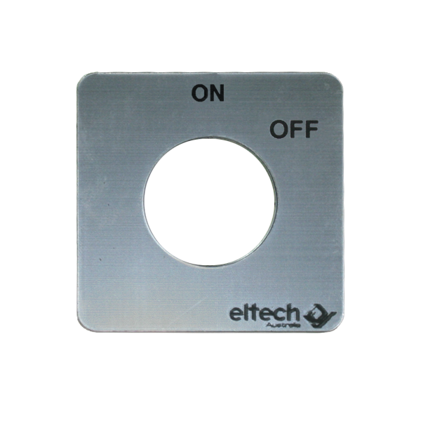 2 Position Label to suit Cam Switch (ON/OFF) - Eltech