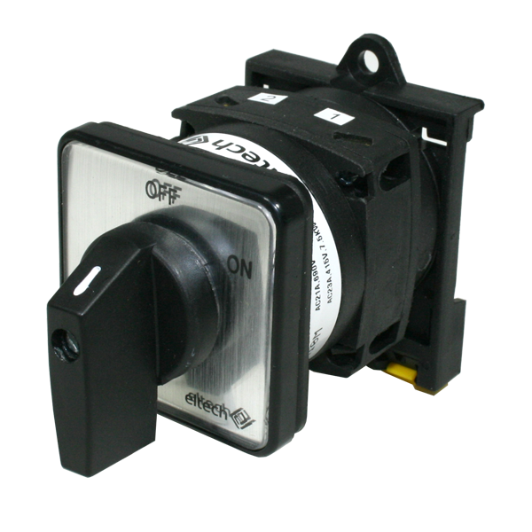 Cam Switch DIN Rail Mount 2 Position With Off (OFF, ON) Maintained Eltech