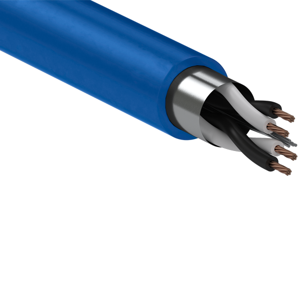 Instrumentation Cable 2 Pair 0.5mm O/A Screened Blue Eltech