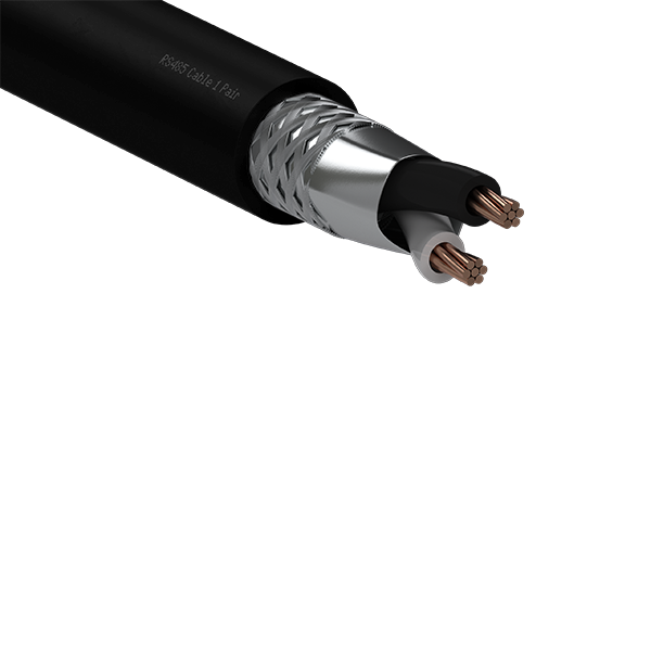 RS485 Cable - 1 Pair 24AWG - Black - Eltech