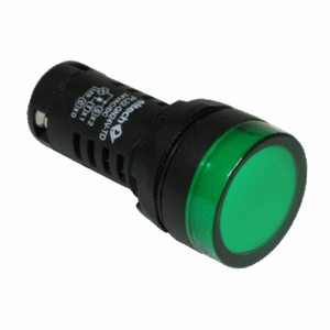 Pilot light LED 24V AC/DC - Green - With Lamp Test Terminal