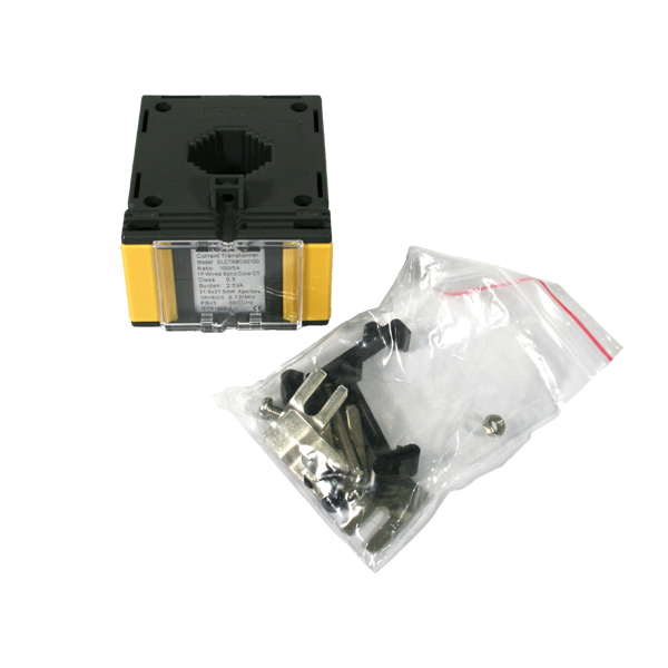 250/5A 1P Wired Solid Core CT Class 0.5S 41.5 x 41.5mm Aperture - Eltech